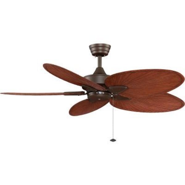 Fanimation Windpointe - 52 inch - Oil-Rubbed Bronze with Brown Narrow Oval Blades FP7500OBP4